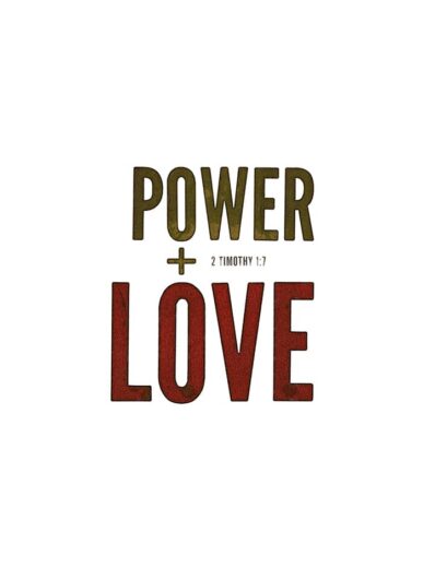 power and love lettering