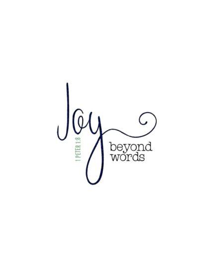 joy beyond words lettering